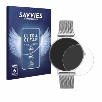 Afbeelding van Savvies Screenprotector voor Xcoast X Watch Siona 2 Nano Folie Beschermfolie transparant (6 Stuks)