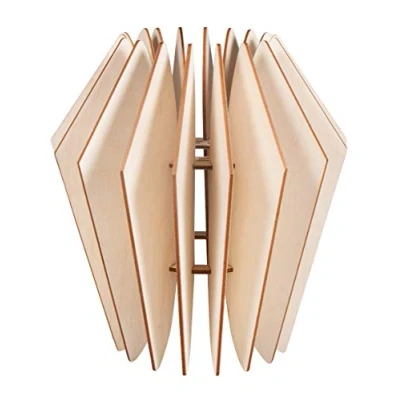 Afbeelding van Rayher 62900505 Knutselset Lamellamp Kopenhagen, Scandinavisch design, van natuurlijk hout, FSC gecertificeerd, 22 x 23,5 cm, lampenkap voor staande lamp of hanglamp