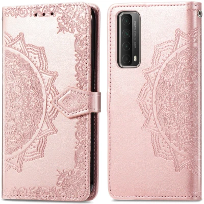 Afbeelding van Huawei P Smart (2021) Hoesje Kunstleder iMoshion Bookcase Roze Telefoonhoesje