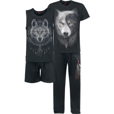 Afbeelding van Spiral Pyjama S WOLF CHI Zwart/Wit