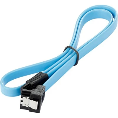 Afbeelding van Poppstar 1x SATA Kabel SSD/HDD (0,5m SSD Datakabel/SATA 3 SSD, Rechte Connector naar Gehoekte) tot 6 Gbit/s, Blauw