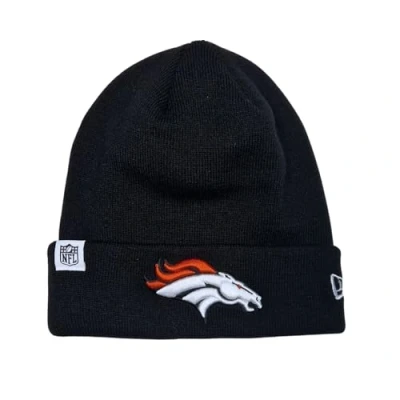 Afbeelding van New Era Denver Broncos NFL Loop Label Knit Zwart Beanie Muts