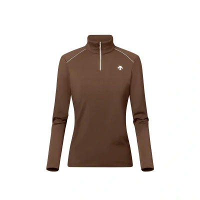 Afbeelding van Descente W Gb31 T Neck Women Dames Base layer Bark Brown 38