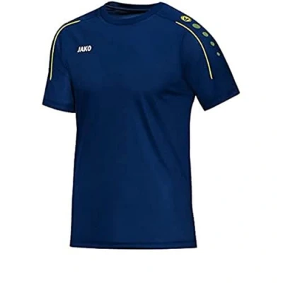 Afbeelding van JAKO Klassiek T Shirt, Uniseks Volwassene, Nachtblauw/Citro, XXL