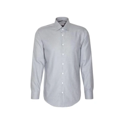 Afbeelding van Seidensticker Zakelijk herenhemd slim fit gemakkelijk te strijken Kent kraag lange mouwen 100% katoen, turquoise, 39