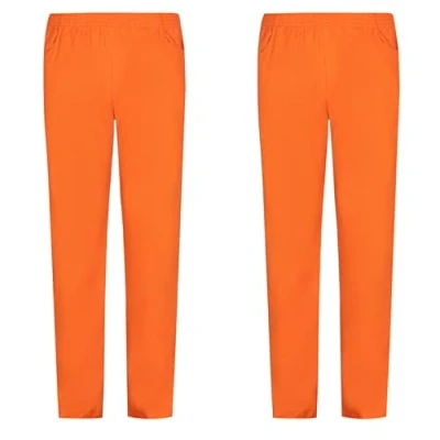 Afbeelding van MISEMIYA Verpakking van 2 stuks, uniseks, gezondheidsuniform, medische uniformen, werkbroek, Ref.8312, Oranje, 4XL