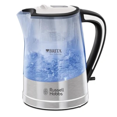 Afbeelding van Russell Hobbs 22851 Brita Filter Purity Waterkoker, Verlichtende Filterwaterkoker met Maxtra+ Cartridge inbegrepen, 3000 W, 1,5 liter, kunststof