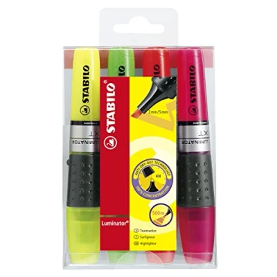 Afbeelding van Markeerstift STABILO Luminator XT assorti 71/4 etui à 4 stuks