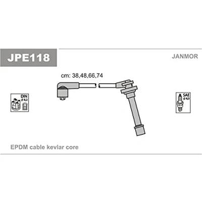 Afbeelding van Bougiekabelset JANMOR JPE118