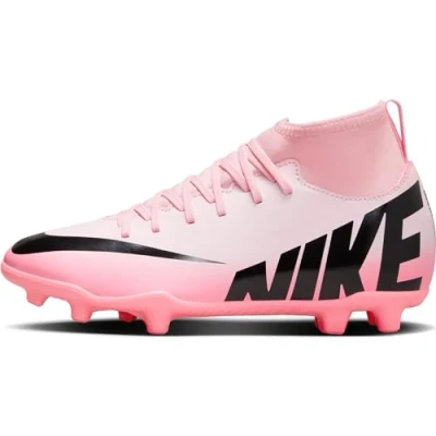 Afbeelding van Nike Performance JR Mercurial CLUB FG/MG Unisex Voetbalschoenen met kunststof noppen voor kinderen, Maat: 35.5, Pink foam/black Textiel/ synthetisch