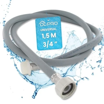Afbeelding van DL pro 1,5 m toevoerslang verlenging voor wasmachine en vaatwasser, universeel, robuust dicht, alle gangbare modellen, verlengde wasmachineslang, maat naar keuze