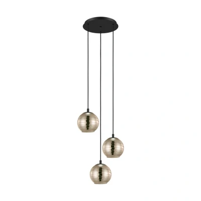 Afbeelding van EGLO Lemorieta Hanglamp E27 Ã ̃ 44 cm Zwart/Goud