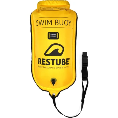 Afbeelding van Restube zwemboei Pro geel + drybag