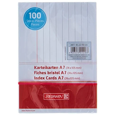 Afbeelding van Indexkaart A7 lin ws 100st