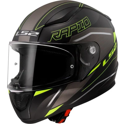 Afbeelding van LS2 FF353 Rapid II Rokku Helm, zwart grijs geel, afmeting 2XL voor man