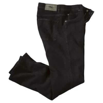 Afbeelding van ATLAS FOR MEN Zwarte stretch regular jeans 44