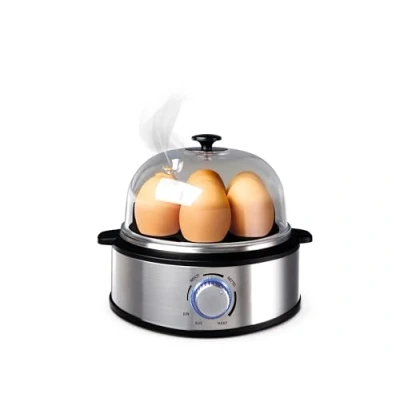Afbeelding van Linsar Eierkoker van roestvrij staal voor 1 tot 7 eieren Egg Cooker 420 W Hardheidsinstelling vaatwasmachinebestendig, snoeropwikkeling, eierprikker (6 Eier)