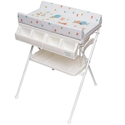 Afbeelding van ib style® KOA commode met badkuip mobiele inklapbaar 4 decors My Little Farm Color