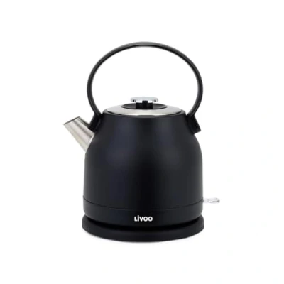 Afbeelding van Livoo Retro waterkoker 1,5 l DOD202C 1850 2200W, roestvrij staal, 360 rotatie, verborgen weerstand