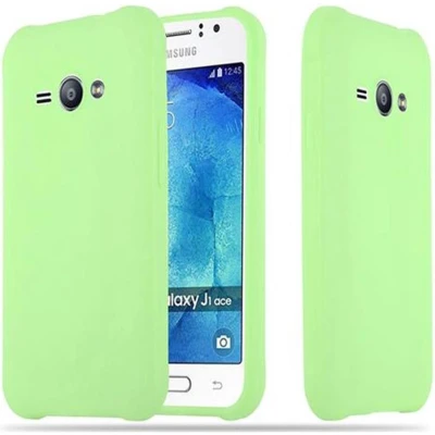 Afbeelding van Cadorabo Hoesje geschikt voor Samsung Galaxy J1 ACE in CANDY PASTEL GROEN Beschermhoes gemaakt van flexibel TPU silicone Case Cover