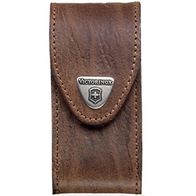 Afbeelding van Victorinox riem etui bruin Leer Voor o.a. Swisschamp en Cybertool