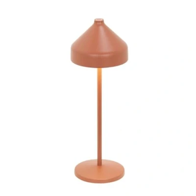 Afbeelding van Zafferano, Amelie Lamp, Snoerloze Oplaadbare Tafellamp met Touch Control, Geschikt voor Binnen en Buiten, Dimmer, 2200 3000 K, Hoogte 34 cm, Terracotta Kleur