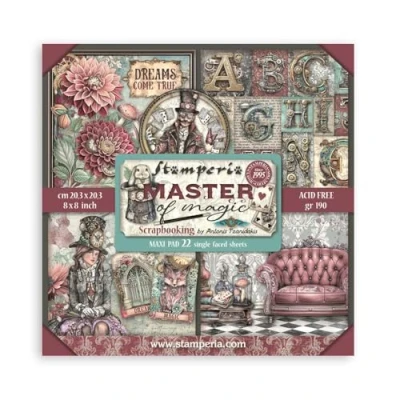 Afbeelding van Stamperia Master of Magic 8x8 Inch Paper Pack Maxi (Single Face) (SBBSXB09)