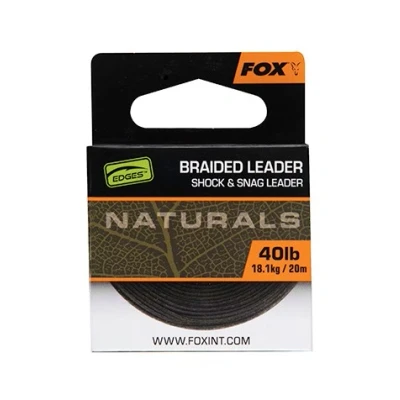Afbeelding van Fox Edges Naturals Braided Leader 40lb (20m) Leaders