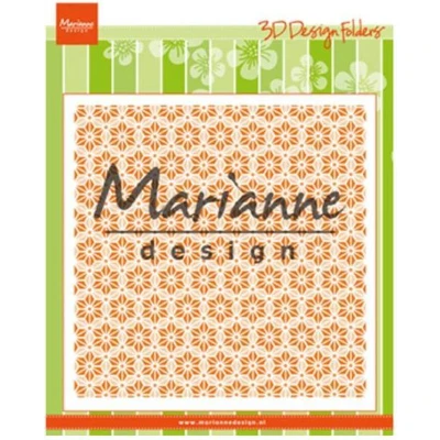 Afbeelding van Marianne D Embossing folder 3D Japanese star DF3445 (02 18) 14,1x14,1cm