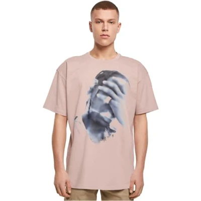 Afbeelding van Upscale by Mister TEE 4 AM Oversize Tshirt print, Heren, Maat: Medium, Pink