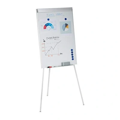 Afbeelding van Relaxdays flipover whiteboard flipchart magneetbord presentatiebord schrijfbord