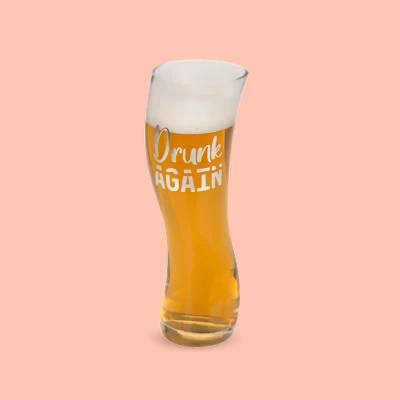 Afbeelding van Drunk Again Scheef Bierglas van Out Of The Blue