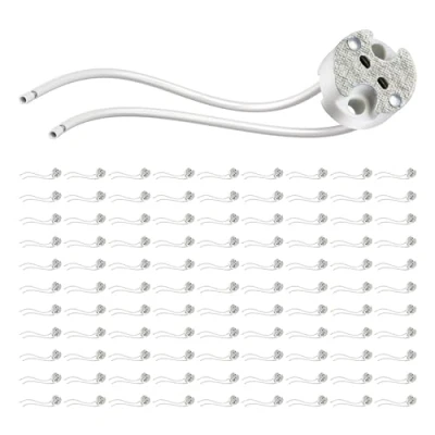 Afbeelding van ledscom.de 100 stuks GU5.3/G4 fitting, keramisch, wit, 12V AC, max. 25W