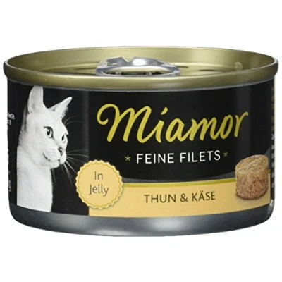 Afbeelding van Miamor Fijne Filets 1 x 100 g Kattenvoer Tonijn &amp; Kaas in Gelei