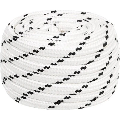 Afbeelding van vidaXL Boottouw gevlochten 18 mmx25 m polyester wit