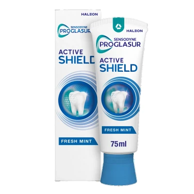Afbeelding van 2+1 gratis: Sensodyne ProGlasur Tandpasta Active Shield 75 ml