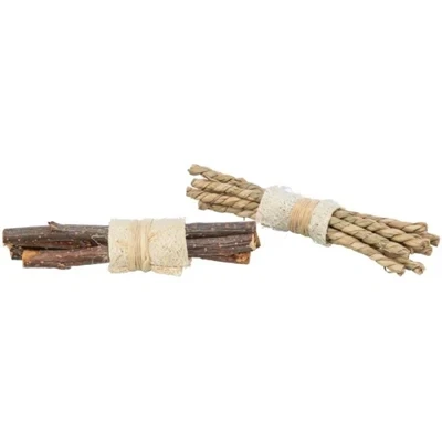 Afbeelding van Trixie Set sticks met luffa / schorshout zeegras