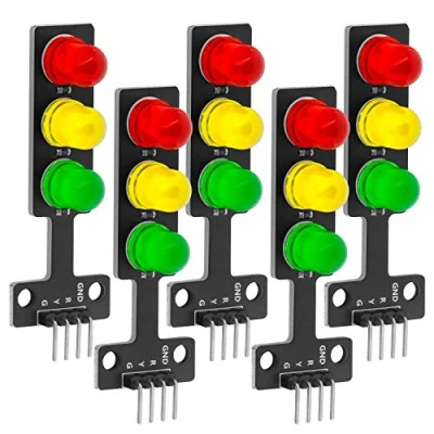Afbeelding van AZDelivery 5 x DIY Mini Verkeerslicht 3.3 5V 8mm LED Module compatibel met Arduino Inclusief E Book!
