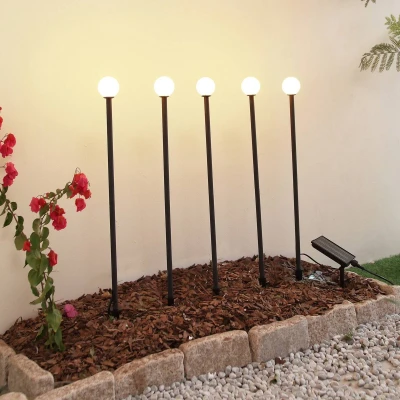 Afbeelding van Lindby Sfeerverlichting buiten 1licht Aluminium, kunststof H: 81.7 cm zwart, wit Inclusief lichtbron