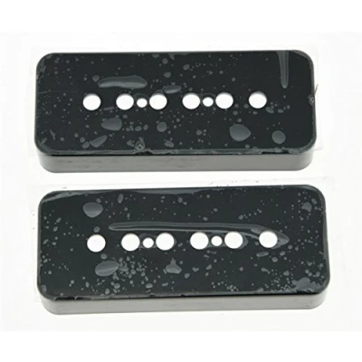 Afbeelding van KAISH Set van 2 50mm Pole Spacing P90 Gitaar Pickup Covers Soapbar Cover voor Les Paul Zwart