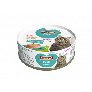 Afbeelding van 24x Smolke Kattenvoer Soft Paté Vis 80 gr