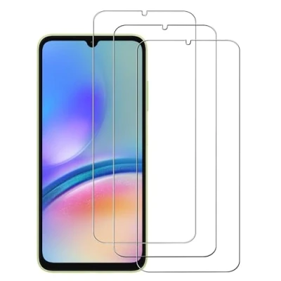 Afbeelding van AHABIPERS Gehard glas voor Samsung Galaxy A05s schermbeschermer, luchtbelvrij, onbreekbaar, schokbestendig, krasbestendig, oliebestendig, premium kwaliteit bewakingsfolie 3 stuks