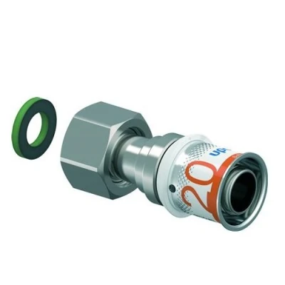 Afbeelding van Uponor S Press Plus schroefkoppeling 1/2&quot; binnendraad wartel x Ø20. Artikelnr: 1070604