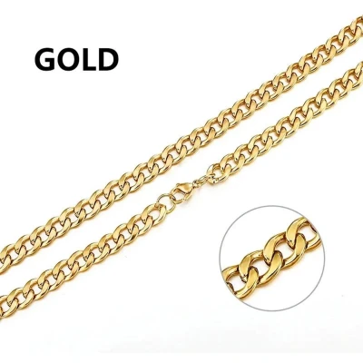 Afbeelding van Aramat Jewels Halskettingen RVS Gourmet Ketting Goudkleurig staal 55cm / 5mm