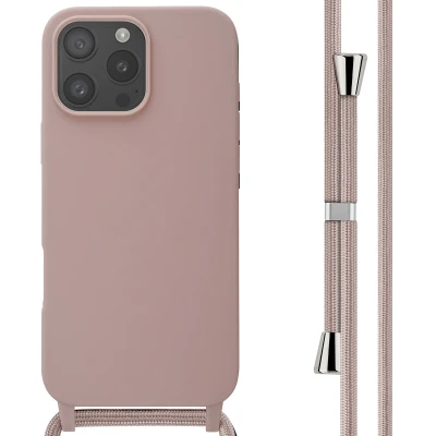 Afbeelding van Apple iPhone 16 Pro Max Hoesje Siliconen en TPU (zacht) imoshion Softcase/Koordhoesje/Backcover Roze Telefoonhoesje