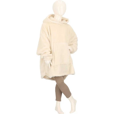 Afbeelding van Apollo Oversized Hoodie Kids Beige Effen One Size jongens deken Meisjes
