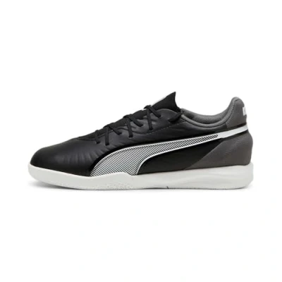 Afbeelding van PUMA Unisex Kid&#039;s King Match It Jr voetbalschoen, Zwart Wit Cool Donkergrijs, 34 EU