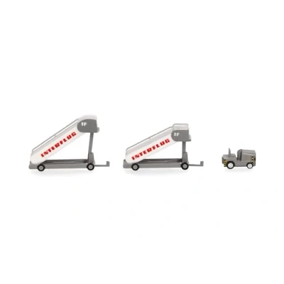 Afbeelding van herpa 573153 Accessoires intervlucht historische persoonstrap (2 trekkers (1 stuk) op schaal 1:200, miniatuurmodel, kunststof, meerkleurig