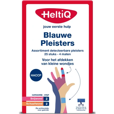 Afbeelding van Heltiq Detecteerbare pleisters blauw 26 stuks