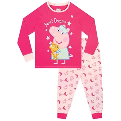 Afbeelding van Peppa Pig Pyjamas 100% Katoenen Meisjes Pyjama Sets voor Kinderen met Lange Mouwen Roze 92